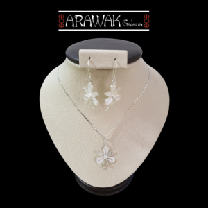 Juego Filigrana en Plata Ley  950  Aretes Dije y Cadena  JGF-308 | Joyería Artesanal